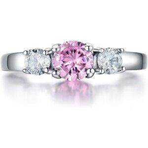 10.October Classic Birthstone CZ Stainless Steel Ring